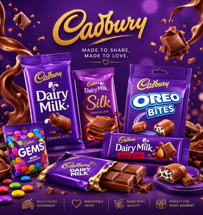 Cadbury products from the Euro Milan confectionery collection