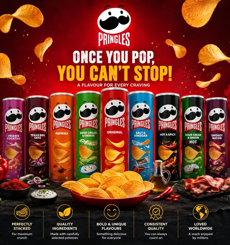 Pringles products from the Euro Milan confectionery collection